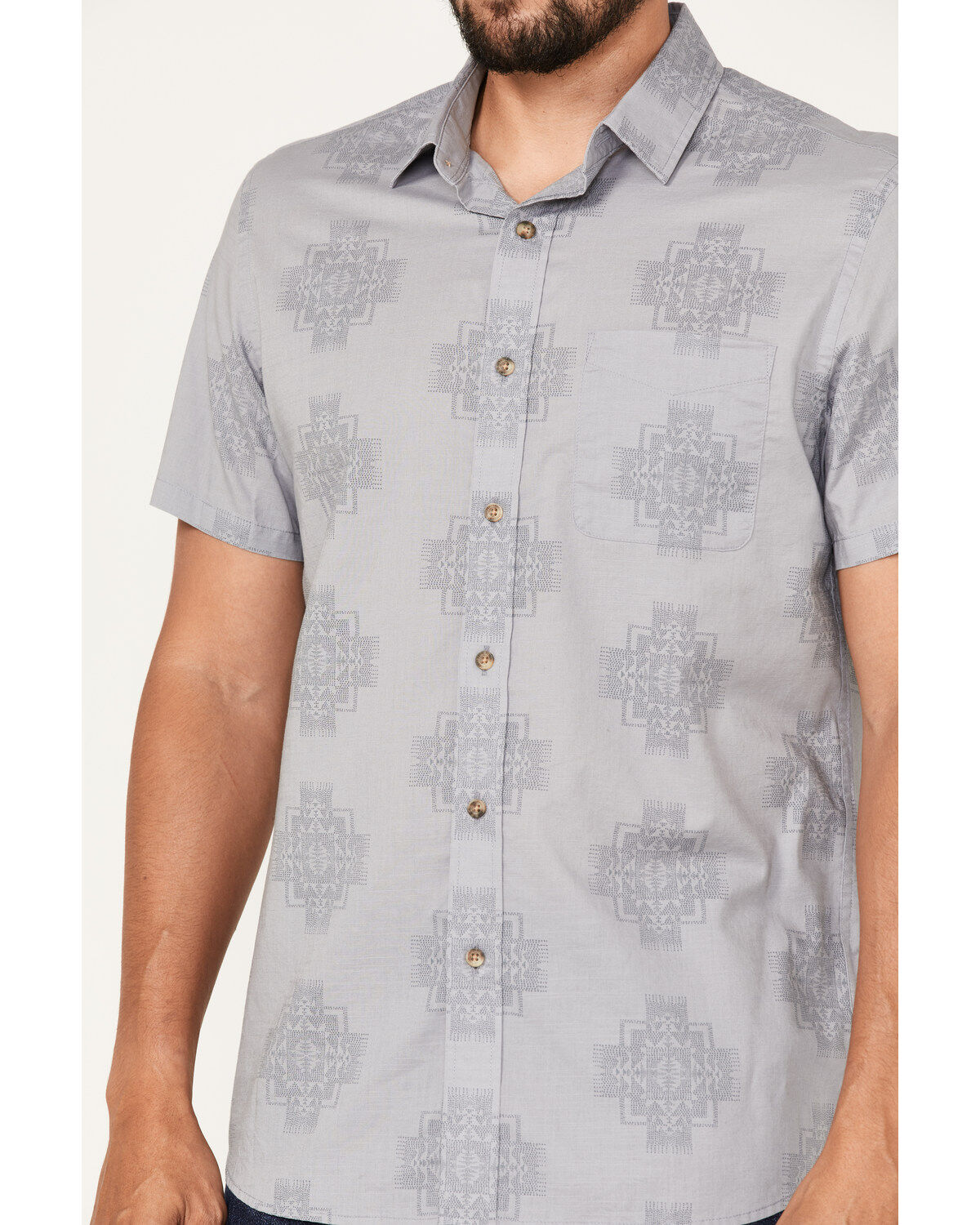 Image #3 - Pendleton Men's Shoreline Print Short Sleeve Western Shirt, , hi-res