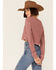Very J Women's Cropped Long Sleeve Thermal Top, Mauve, hi-res