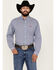 Image #1 - Cinch Men's Medallion Print Long Sleeve Button-Down Stretch Western Shirt, Royal Blue, hi-res
