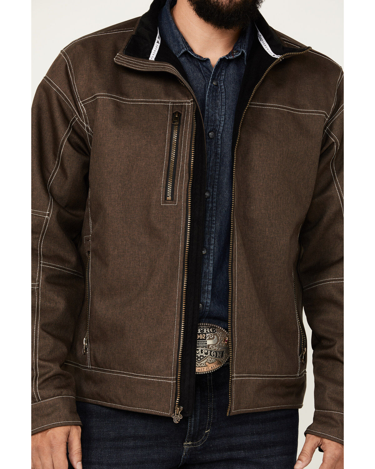 Image #3 - Cowboy Hardware Men's Woodsman Tech Jacket, Chocolate, hi-res