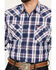 Image #3 - Rodeo Clothing Men's Plaid Print Long Sleeve Pearl Snap Western Shirt, , hi-res