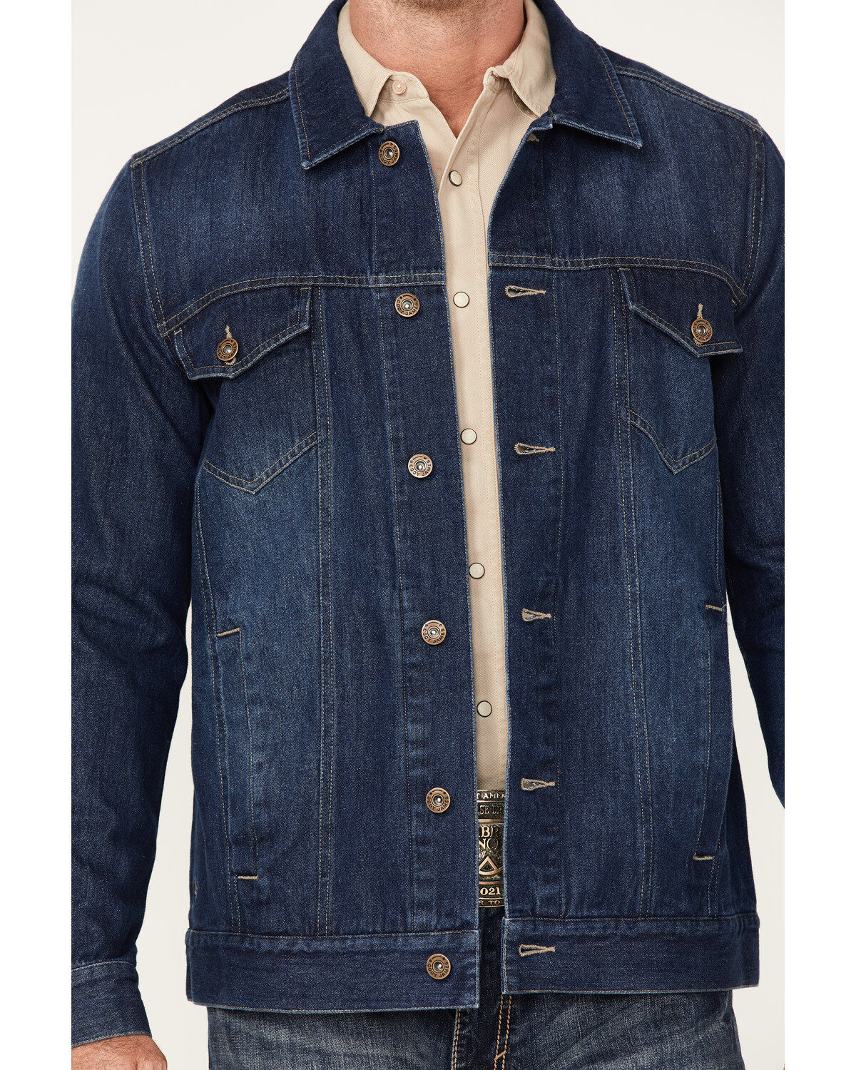 Image #4 - Cody James Men's Coasting Medium Wash Unlined Denim Jacket, Medium Wash, hi-res