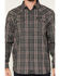 Image #3 - Moonshine Spirit Men's Badger Plaid Print Long Sleeve Snap Western Shirt, Black, hi-res