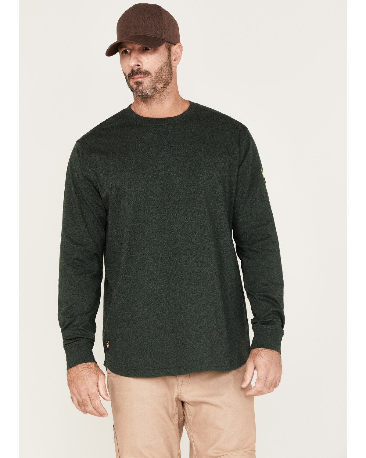 Hawx Men's Logo Graphic Work T-Shirt, Dark Green, hi-res