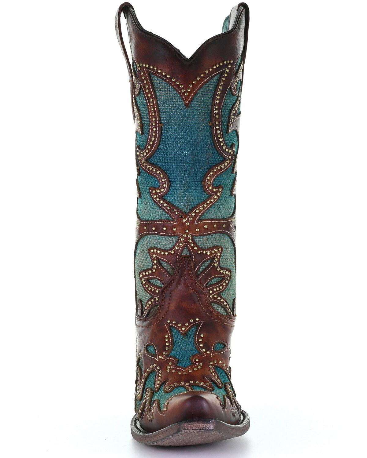 Image #5 - Corral Women's Turquoise Overlay Western Boots - Snip Toe, , hi-res