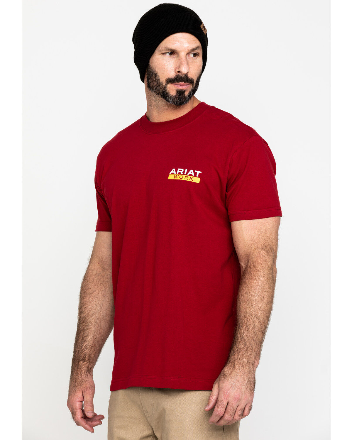 Image #3 - Ariat Men's Rebar Cotton Strong Roughneck Graphic Work T-Shirt, Red, hi-res