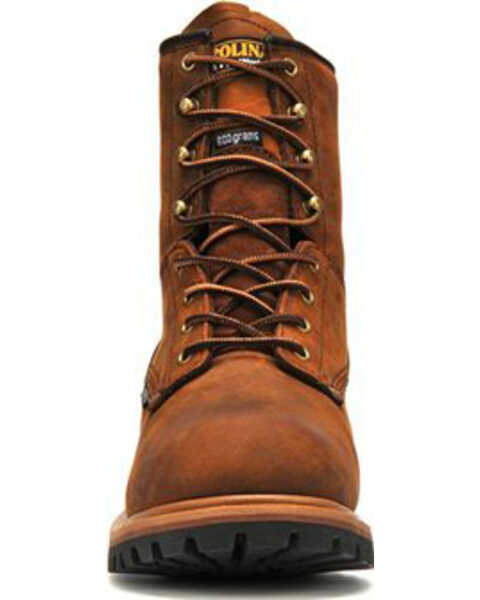 Image #4 - Carolina Men's Waterproof Insulated Logger Boots - Round Toe, Brown, hi-res