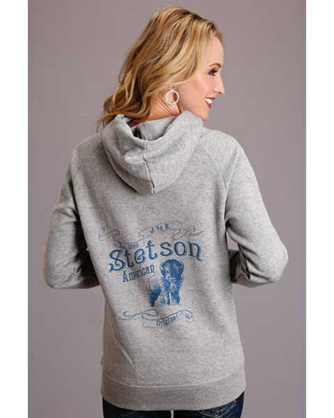Stetson Women's Buffalo Sweatshirt, Grey, hi-res