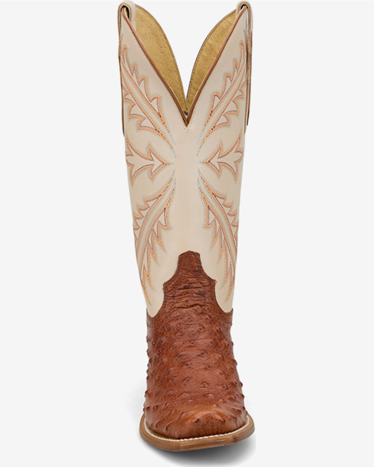 Image #3 - Tony Lama Women's Ranchero Exotic Ostrich Western Boots - Square Toe, Cognac, hi-res