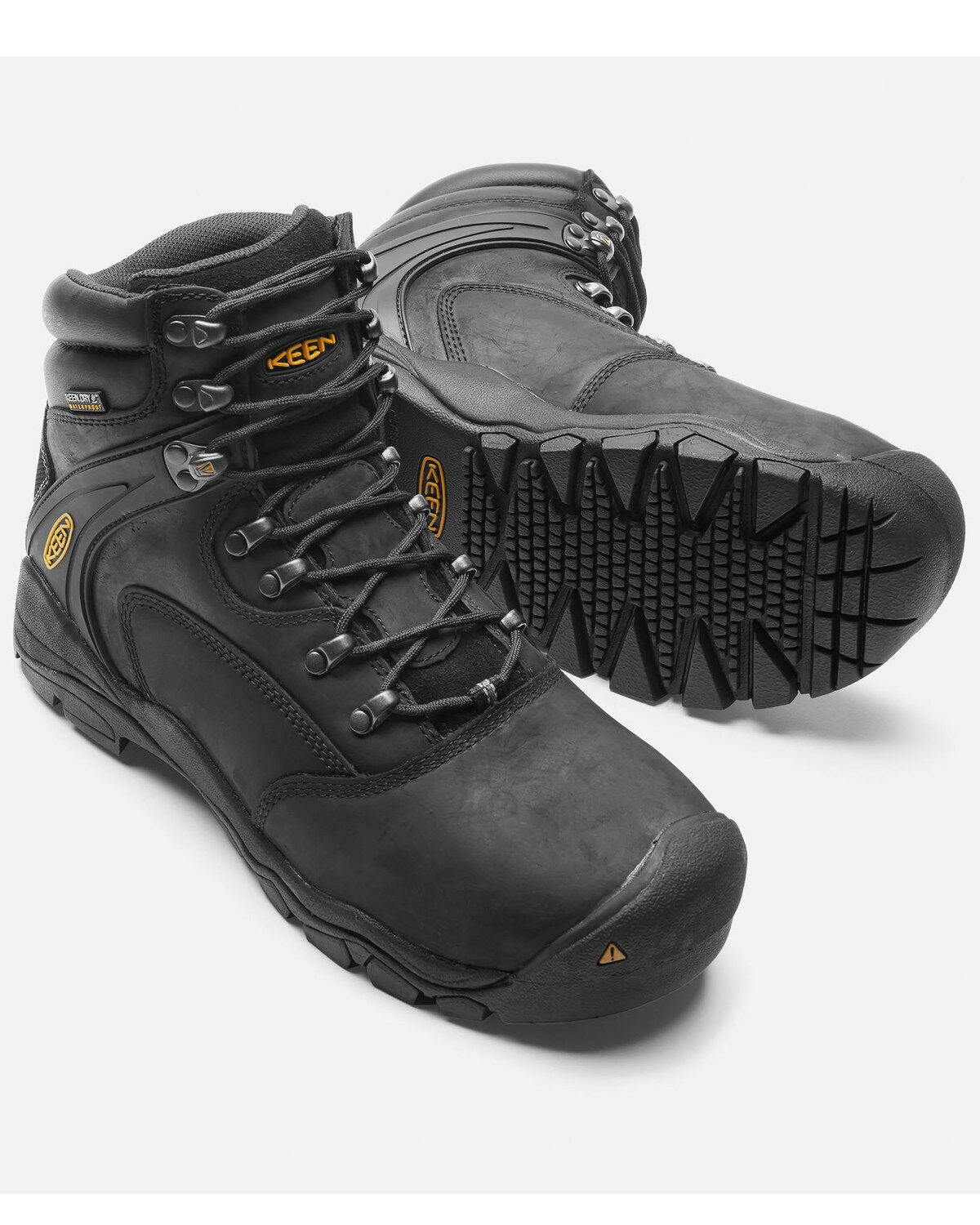 black keen work boots