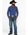Image #6 - Rock & Roll Denim Men's Plaid Print Long Sleeve Western Shirt, Light Blue, hi-res