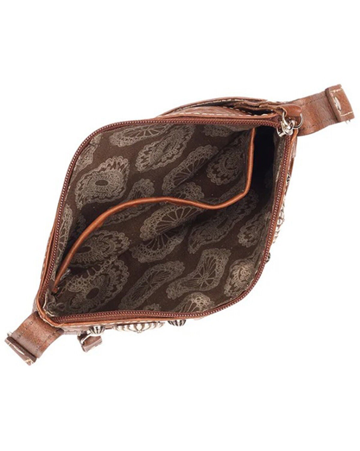 Image #3 - American West Women's Trail Rider Crossbody Bag, Chocolate, hi-res