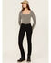 Image #1 - Dickies Women's Mid Rise Skinny Stretch Twill Work Pants, Black, hi-res