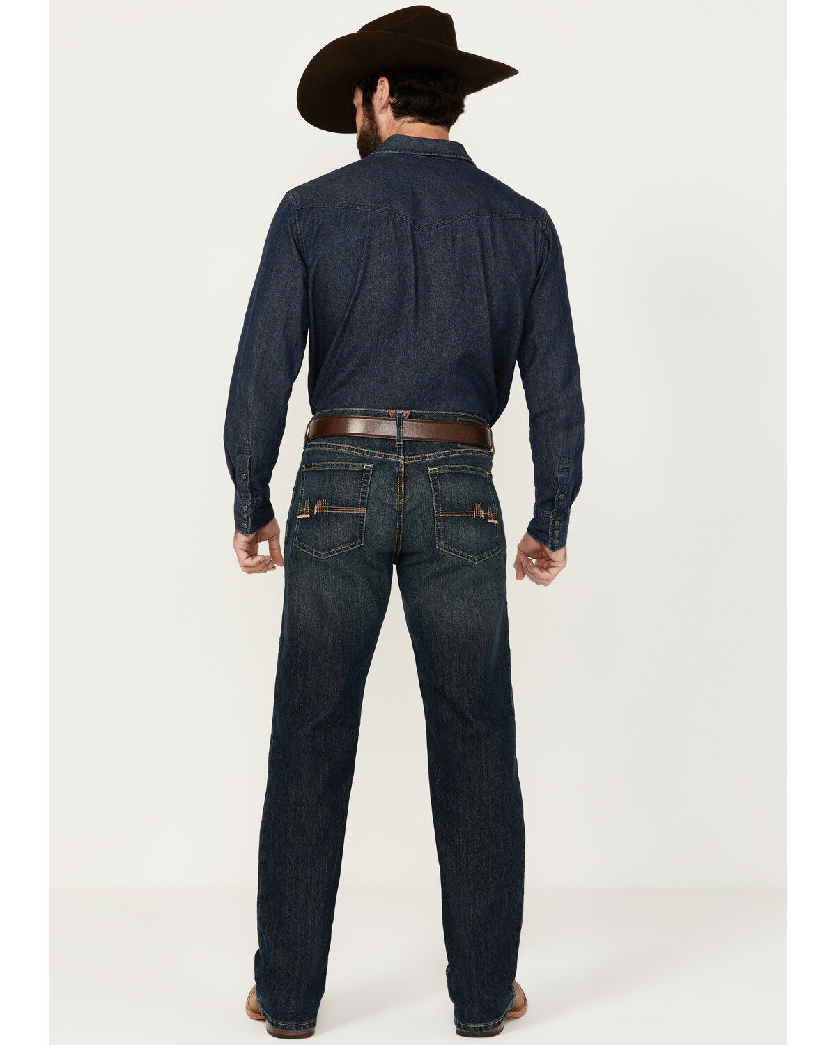 Product Name:  Ariat Men's M4 Derek Dark Wash Relaxed Stretch Bootcut Jeans