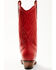 Planet Cowboy Women's It's All Red To Me Leather Western Boot - Snip Toe , Red, hi-res