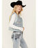 Image #3 - Miss Me Women's Denim Sequins Plaid Vest, Medium Blue, hi-res