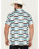 Image #4 - Rock & Roll Denim Men's Boot Barn Exclusive Southwestern Print Short Sleeve Polo Shirt, White, hi-res