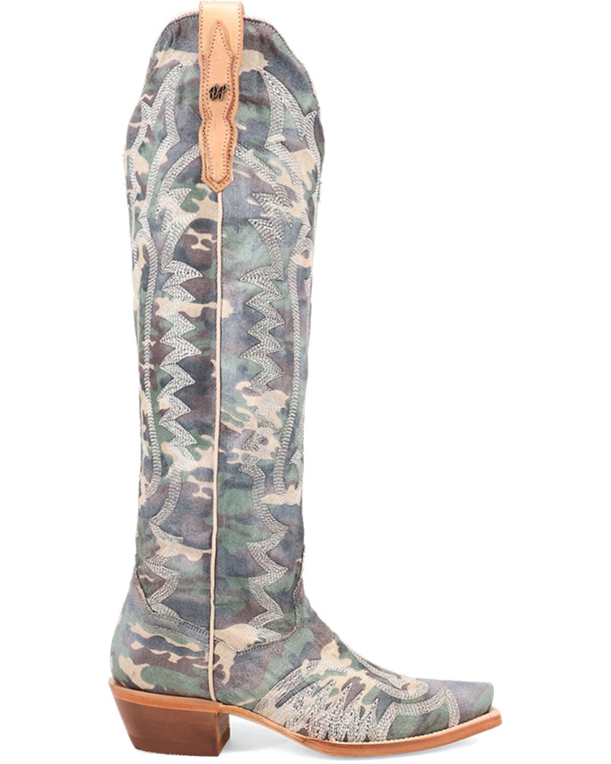 Image #2 - Dan Post Women's Darlin' Camo Print Tall Western Boots - Snip Toe, Camouflage, hi-res