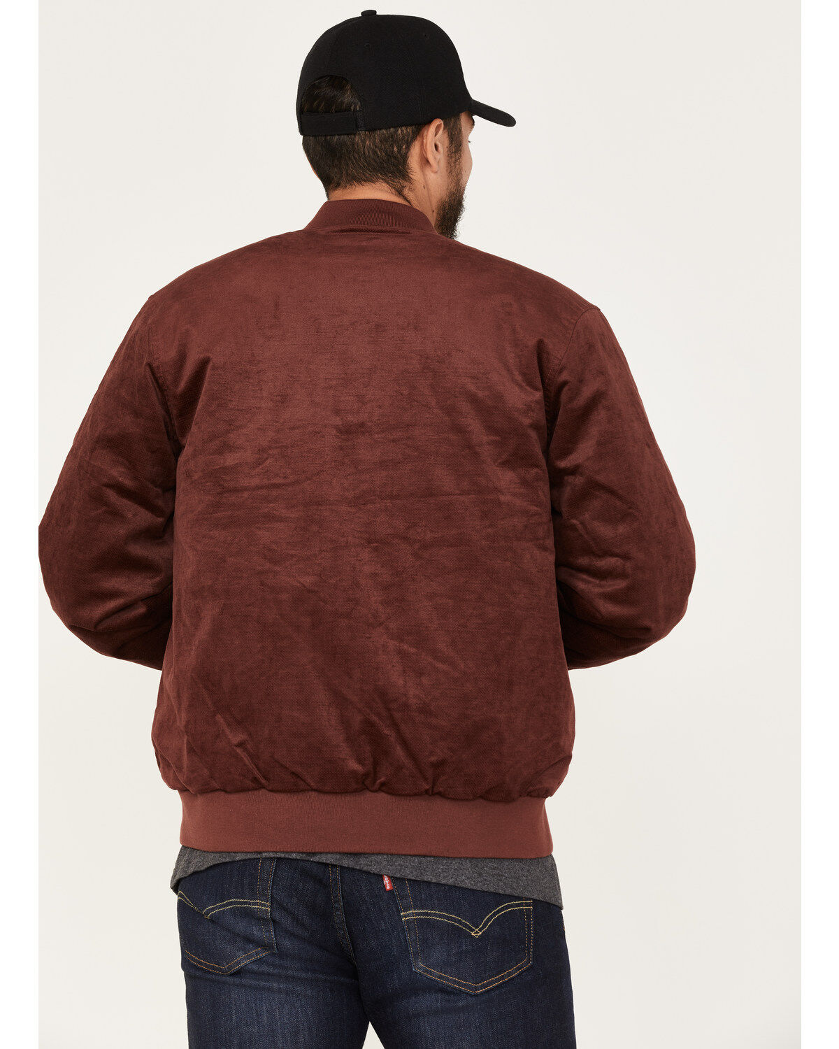Image #4 - Brixton Men's Dillinger Bomber Jacket, Burgundy, hi-res