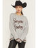 Image #1 - Bailey Rose Women's See You Cowboy Sweater, Grey, hi-res