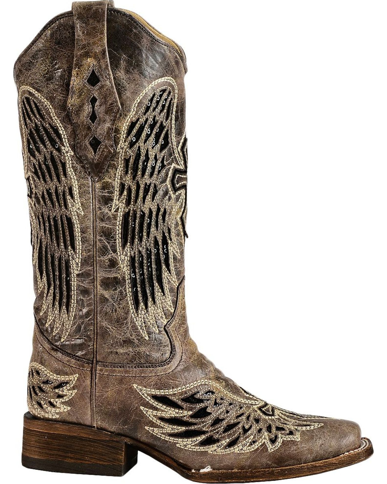 Corral sequin leather western boot deals
