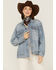 Image #2 - Unpublished Denim Women's Light Wash Davie Denim Trucker Jacket, , hi-res