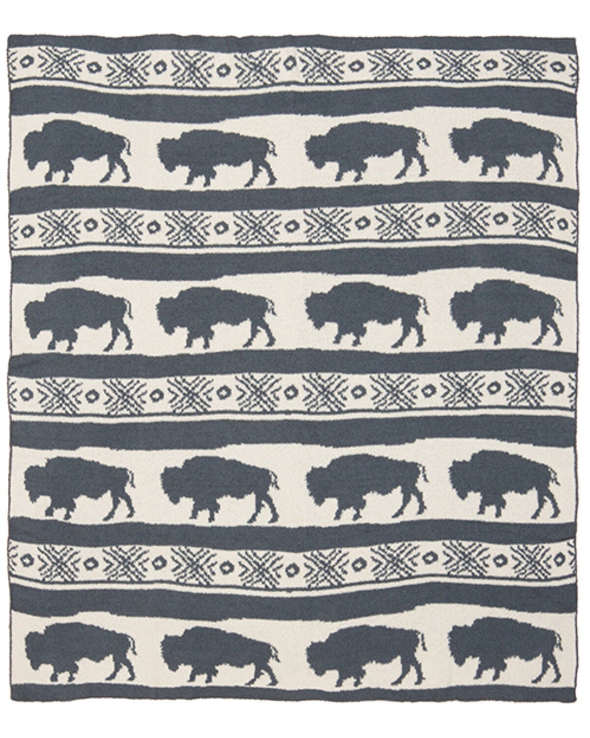 Carstens Home Buffalo Print Blanket, Blue, hi-res
