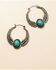Image #1 - Shyanne Women's In The Oasis Small Feather Hoop Stone Earrings , , hi-res