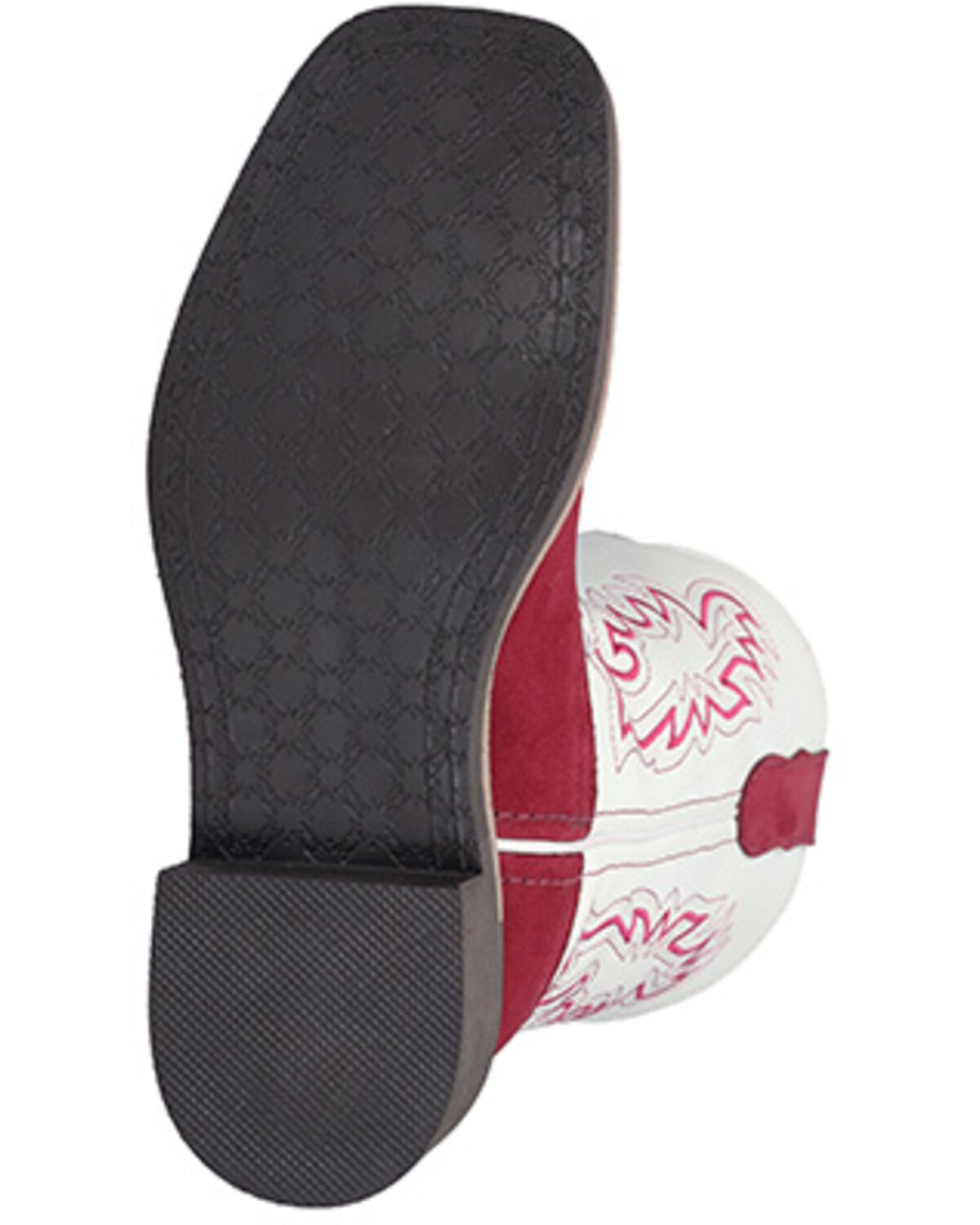 Image #7 - Smoky Mountain Girls' Cassidy Western Boots - Broad Square Toe, Red, hi-res