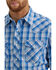 Image #2 - Wrangler Men's 20X Plaid Print Long Sleeve Snap Stretch Western Shirt, Blue, hi-res