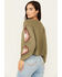 Image #4 - Rock & Roll Denim Women's Southwest Sleeve Long Sleeve Sweater, Olive, hi-res