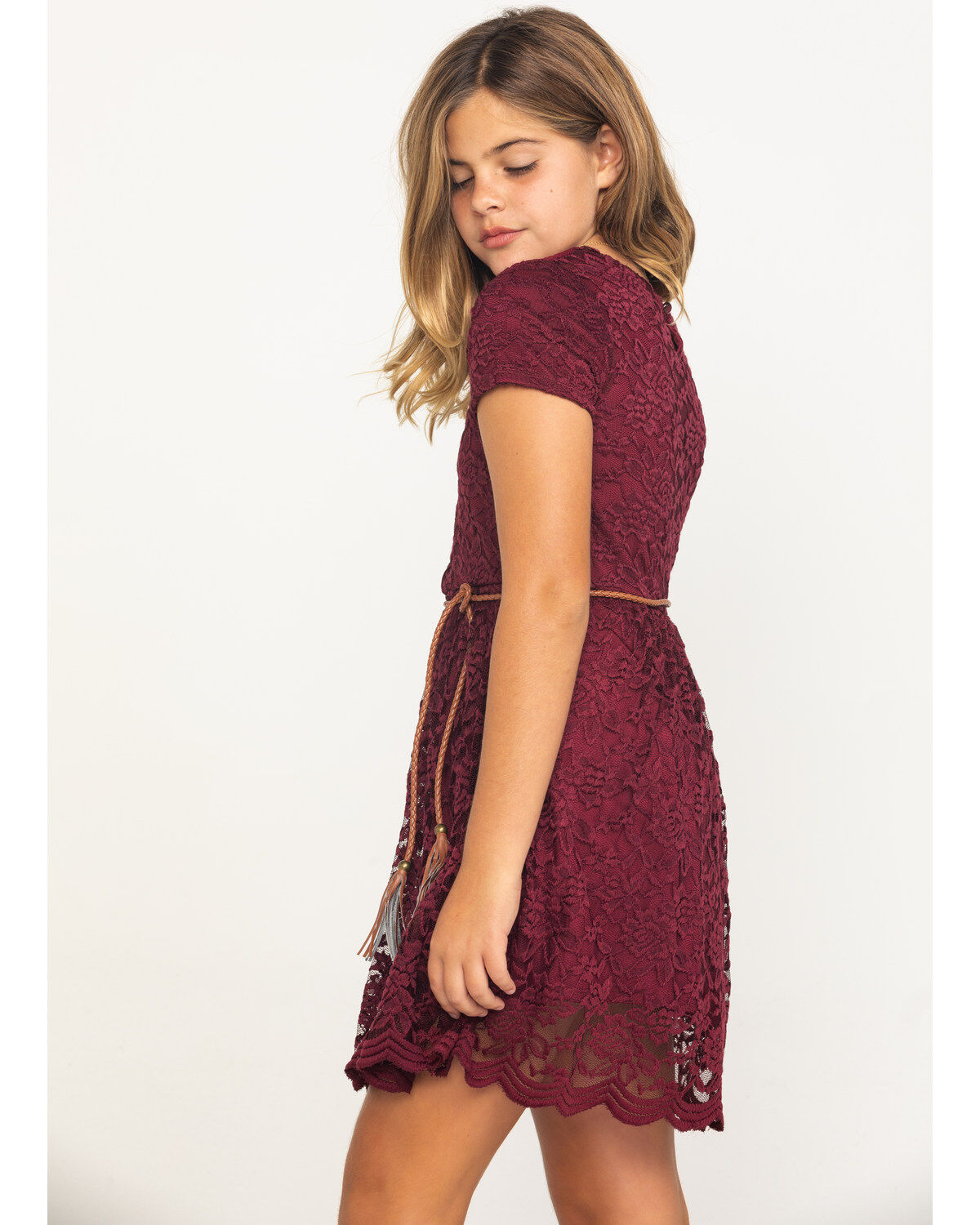 girls maroon dress