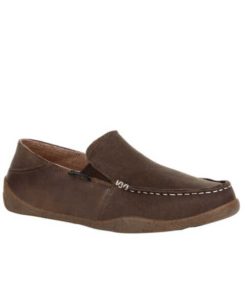 Georgia Boot Men's Cedar Falls Slip-On Shoes - Moc Toe, Brown, hi-res