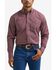 Image #1 - Wrangler Men's Classics Striped Long Sleeve Button-Down Western Shirt, Red, hi-res