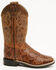 Image #2 - Cody James Boys' Duke Embossed Western Boots - Broad Square Toe, Brown, hi-res