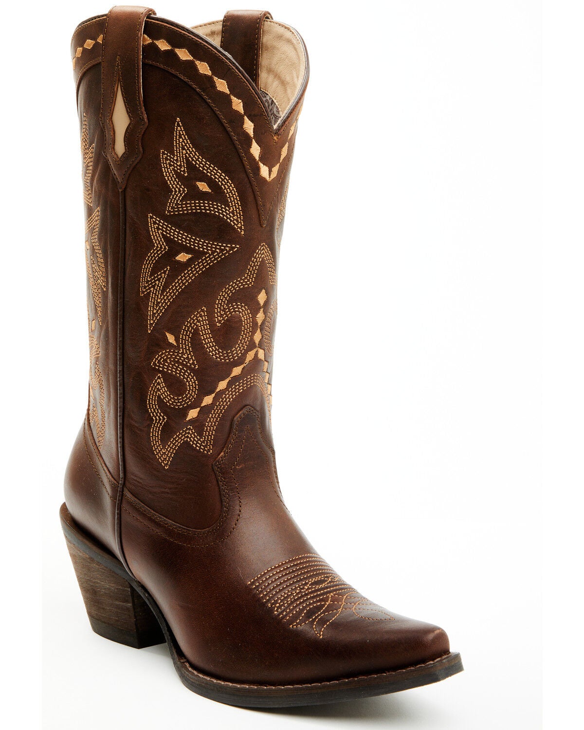 Shyanne Women's Tomas Tall Western Boots - Snip Toe, Brown, hi-res