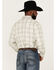 Blue Ranchwear Men's Yarn-Dye Tan Plaid Long Sleeve Snap Western Shirt , Tan, hi-res