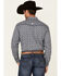Image #4 - Cowboy Hardware Men's Paisley Print Long Sleeve Pearl Snap Western Shirt , Blue, hi-res