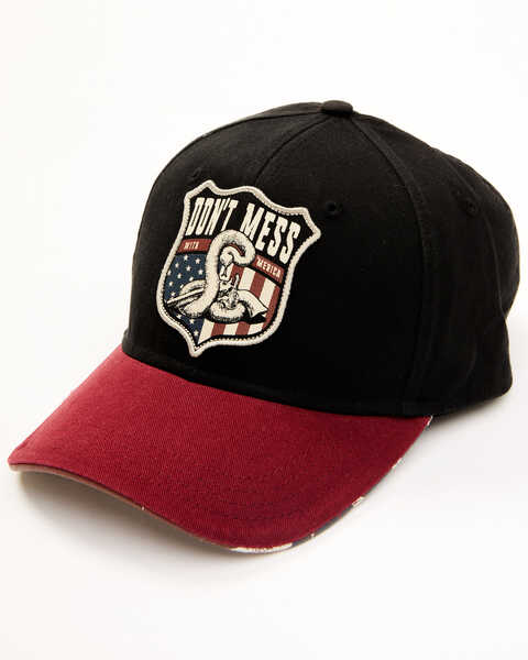 Image #1 - Cody James Men's Don't Mess With My Rights Patch Ball Cap , Black, hi-res