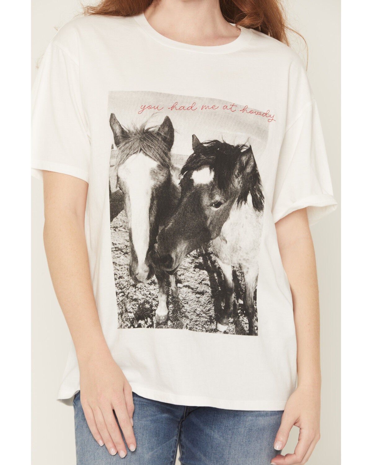 Image #3 - White Crow Women's Horse Howdy Short Sleeve Graphic Tee, Cream, hi-res