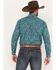Image #4 - Roper Men's Amarillo Paisley Print Long Sleeve Button-Down Western Shirt, Teal, hi-res