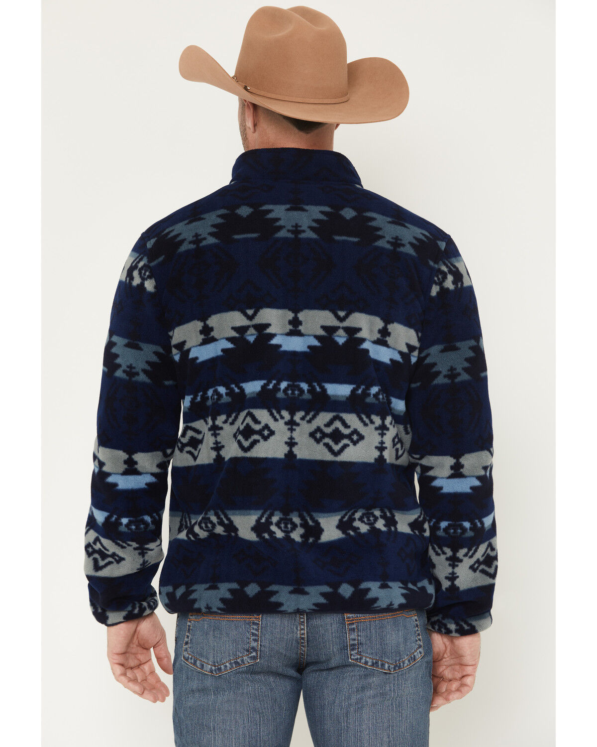 Image #4 - Cody James Men's Barrens Southwestern Print Zip-Up Jacket, Blue, hi-res