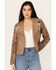 Image #1 - Wonderwest Women's Mountain Trail Embellished Suede Moto Jacket, , hi-res