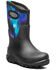 Image #1 - Bogs Boys' Classic Seamless Northern Lights Rubber Boots, Black, hi-res