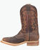 Image #2 - Double H Men's 11" Bowie USA Roper Performance Western Boots - Broad Square Toe, Brown, hi-res