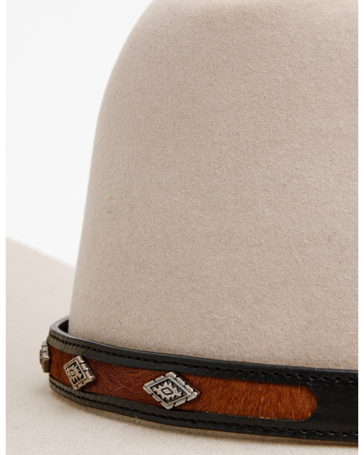 Image #3 - Cody James Diamond Studded Horsehair Hat Band, Black/brown, hi-res