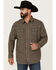 Image #1 - Moonshine Spirit Men's Bar Table Plaid Print Long Sleeve Snap Western Shirt, Navy, hi-res