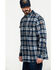  Hawx Men's FR Plaid Print Long Sleeve Woven Work Shirt - Tall , Blue, hi-res