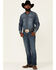 Image #1 - Wrangler Retro Men's Mauney Dark Wash Stretch Slim Straight Jeans, Blue, hi-res