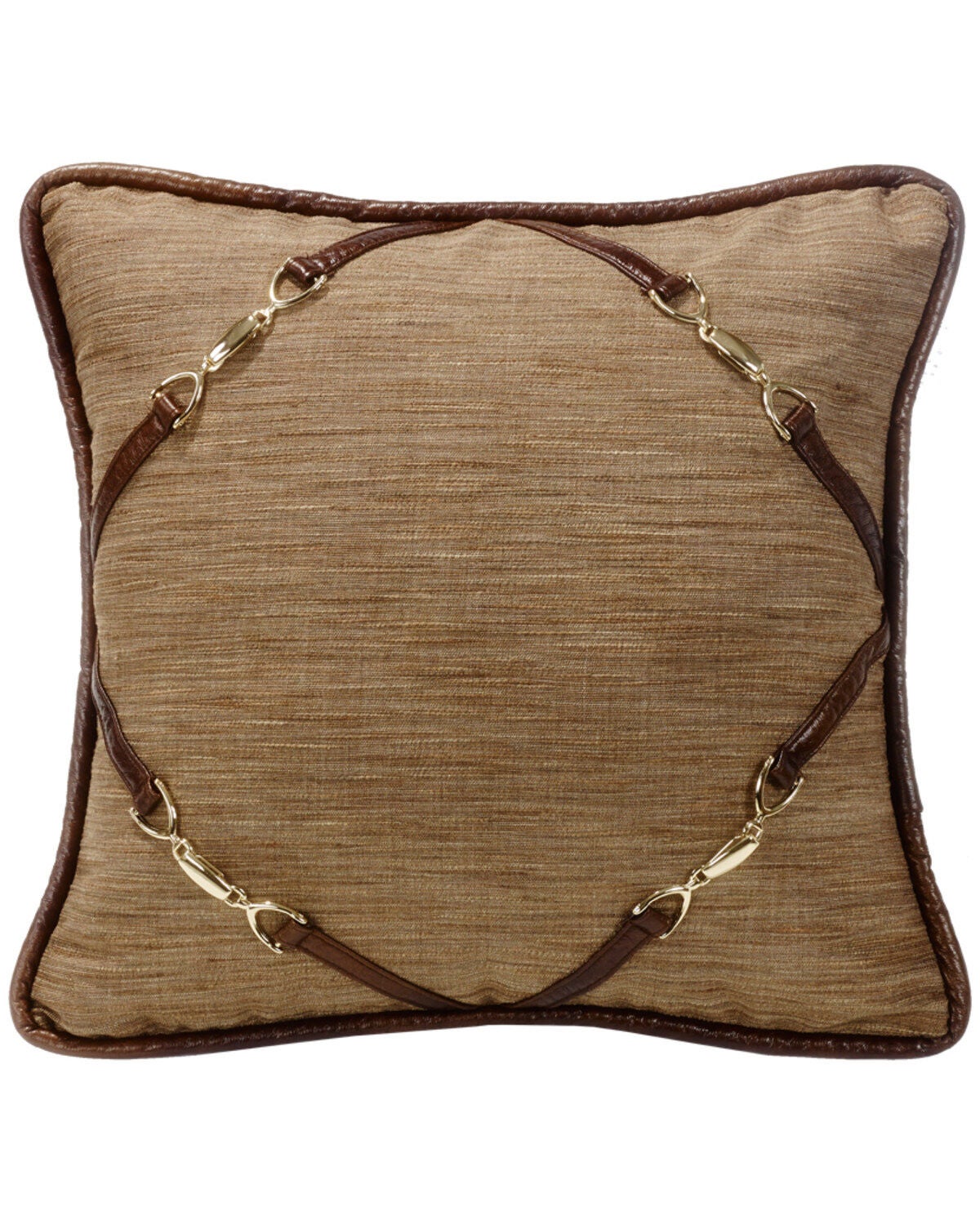 HiEnd Accents Highland Lodge Buckle Pillow, Multi, hi-res